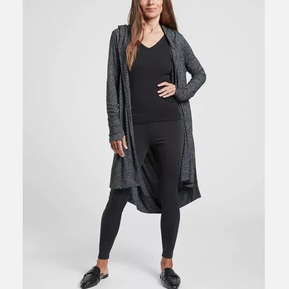 Athleta Women's Athleisure Drapey Hooded Open Cardigan Wrap Top - S - Picture 1 of 8